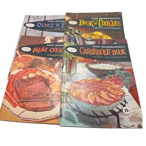 Vintage Good Housekeeping Four Paperback Cookbooks Dated 1958